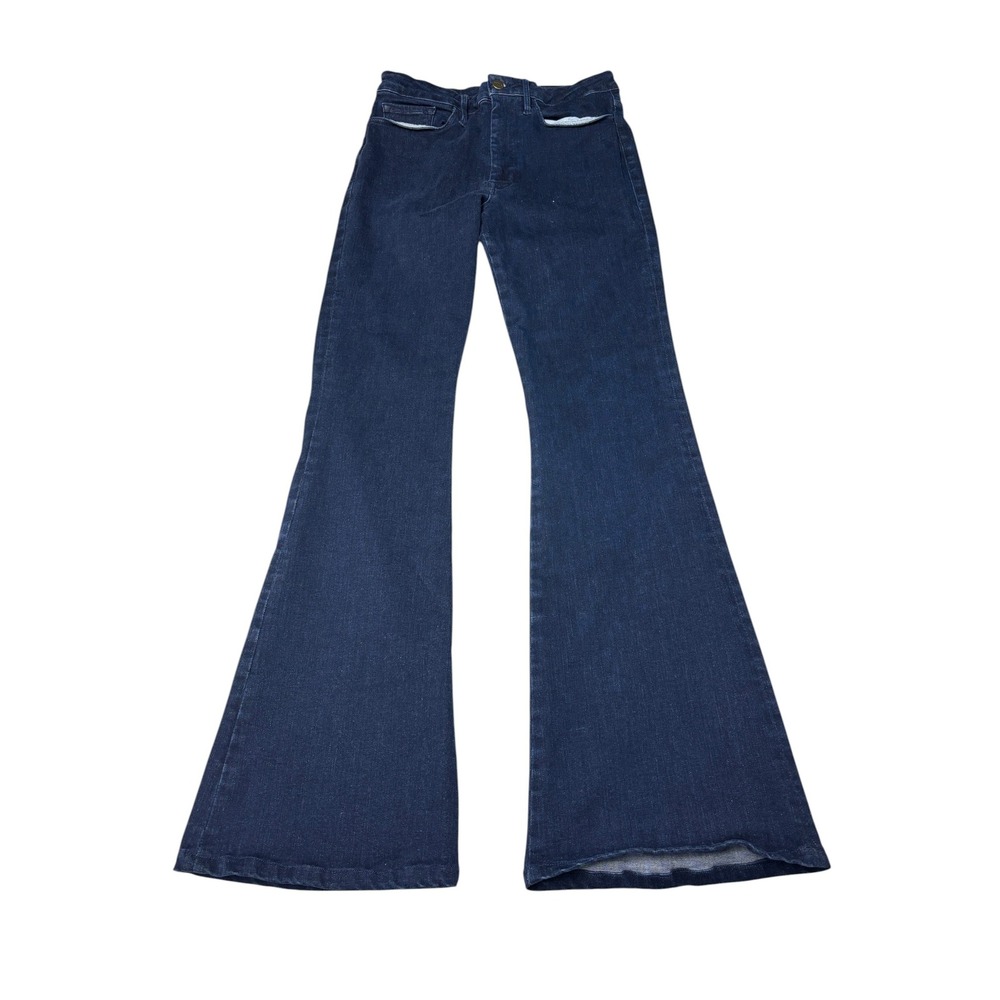 FRAME Le One Flare Jeans‎ Dark Wash High Rise Stretch Denim Womens Size 28X32